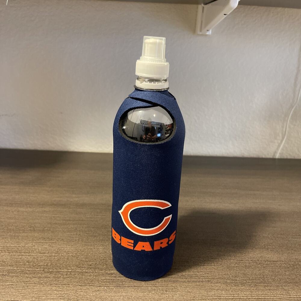 Chicago Bears Water Bottle Neoprene Cover NEW Great Gift Stocking Stuffer